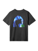 F4NT4STIC T-Shirt Billie Eilish Blue Face in off black
