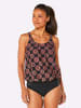 WITT WEIDEN Oversized-Tankini-Top in schwarz-rot-bedruckt
