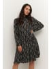 Kaffe Kleid KArikka Loose fit in Black/Chalk Print
