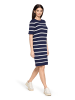 CARTOON Kleid in marine weiß - 0001