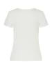 More & More dezent glänzendes Ripp-Shirt in off white