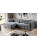 Inn.Furn Sofa grau Webstoff 292 x 161 cm, Ecksofa 5-Sitzer, L-Sofa Ottomane links