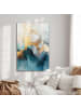 OnlyWow Metallbild Abstrakte Kunst gold blau