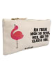 Mr. & Mrs. Panda Schulmäppchen Flamingo Stolz mit Spruch in Weiß