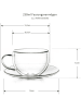 Creano 6er Set Thermo-Tasse "Tee-/Latte Macchiato Cappuccino"  - 250ml Glas