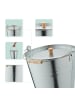 relaxdays Ascheeimer in Silber - 12,5 Liter