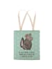 Mr. & Mrs. Panda Tote Bag Stinktier  mit Spruch in Türkis Pastell