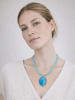 collezione alessandro Kurze Kette " Stone " in türkis