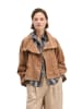 Marc O'Polo Leder-Trenchjacke relaxed in Sandpaper