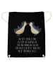 Mr. & Mrs. Panda Gym Bag Pinguin Liebe mit Spruch in Schwarz