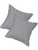 Erwin Müller Halbleinen, Leinen / Halbleinen Kuschelkissenbezug 2er-Pack Deggendorf in silber