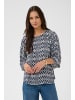 Kaffe Langarm-Bluse KAebellen Regular fit in Midnight Chalk Graphic