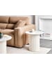 Beliani Beistelltisch LEONA in Beige/Weiß - (W) 50 x (H) 48 x (L) 50 cm