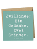 Mr. & Mrs. Panda Deluxe Karte Spruch Zwillingsgeschwister Grinse... in Meeresbrise