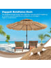 COSTWAY Sonnenschirm Hawaii 300 cm in Braun
