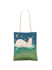 Mr. & Mrs. Panda Tasche Einhorn Sternenhimmel Design mit Spruch in Weiß