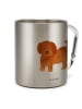Mr. & Mrs. Panda Becher Hund Flauschig ohne Spruch in Silber