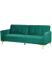 Beliani 3-Sitzer Sofa LUCAN in Grün/Gold - (W) 190 x (H) 75 x (L) 90 cm