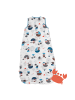 Schlummersack Musselin Babyschlafsack, 0.5 TOG in Hellblau-Rot