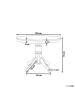 Beliani Esszimmertisch AKRON in Braun/Weiß - (W) 100 x (H) 76 x (L) 100 cm