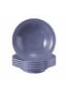 Seltmann Weiden 6er Set Suppenteller Beat Color Glaze in ø 22,5 cm in Fliederblau