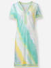 Heine Jersey-Kleid in blaugrün-limone-bedruckt