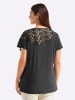 sheego Kurzarm-Shirt in schwarz