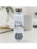 Mr. & Mrs. Panda Trinkflasche Pinguine trösten mit Spruch in Weiß