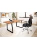 KADIMA DESIGN Schreibtisch Massivholz Baumkante, Industrial Style