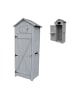 relaxdays Gartenschrank in Grau - (B)75 x (H)180,5 x (T)50 cm
