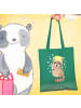 Mr. & Mrs. Panda Tote Bag Waschbär ohne Spruch in Mint