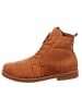 Esgano Damenschnürrstiefel warm flach Da.-Stiefelette in  Braun