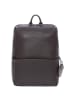 Mandarina Duck Mellow Leather - Rucksack 13" 36 cm Leder in mole