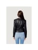 Armani Exchange Schwarz Polyester Lederjacke