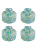 Butlers Mini-Vase CONFETTI 4er-Set in Grün / Blau