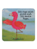 Mr. & Mrs. Panda Bierfilzl Flamingo Yoga Design mit Spruch in Weiß