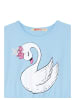 Denokids Kleid Swan&Stars in Light Blue