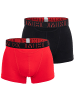 HOM Boxershort 2er Pack in Schwarz/Rot