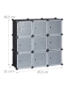 relaxdays Regalsystem in Schwarz - (B)95x (H)95 x (T)32 cm