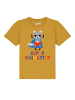 wat? Apparel T-Shirt Waschbär Superschwester in Ocker
