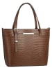 Cluty Handtasche echt Leder in cognac