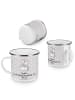 Mr. & Mrs. Panda Camping Emaille Tasse Pinguin Beste Lieblingsfr... in Grau Pastell