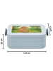 Mr. & Mrs. Panda Lunch Box Bär Schulterblick Design ohne Spruch in Blau Pastell
