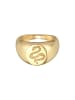 Elli Ring 925 Sterling Silber Schlange, Siegelring in Gold