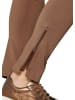 MADELEINE Leggings mit Saumzippern in nougatbraun
