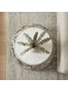 FineBuy Beistelltisch in Silber / Marmor / 40x40x46