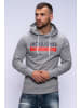 Jack & Jones Kapuzenpullover Print - ELEMENTS SWEAT HOOD in Light Grey Melange