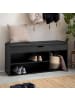 FineBuy Sitzbänk in Schwarz / Spanplatte / 104x32x51