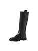 Tamaris Flache Stiefel aus Leder Schwarz