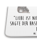 Mr. & Mrs. Panda Untersetzer Hase Igel mit Spruch in Weiß